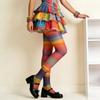 Seamless Colorful Stripes Stockings Elastic Gradient Color Tights Rainbow Pantyhose Cosplay