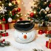 Christmas Themed Desk Accessory Cute Santa Claus Resin Flowerpot, Decorative Desktop Window Sill Decoration Planter, Hand Painted Container for Indoor