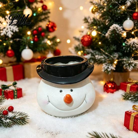 Christmas Themed Desk Accessory Cute Santa Claus Resin Flowerpot, Decorative Desktop Window Sill Decoration Planter, Hand Painted Container for Indoor
