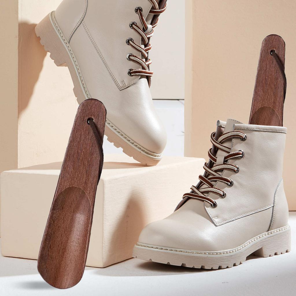 Schuhanzieher mit langem Griff, glatte Kante, Schuhlöffel aus Massivholz, Mehrzweck-Anziehhilfe für Senioren, Frauen, Männer