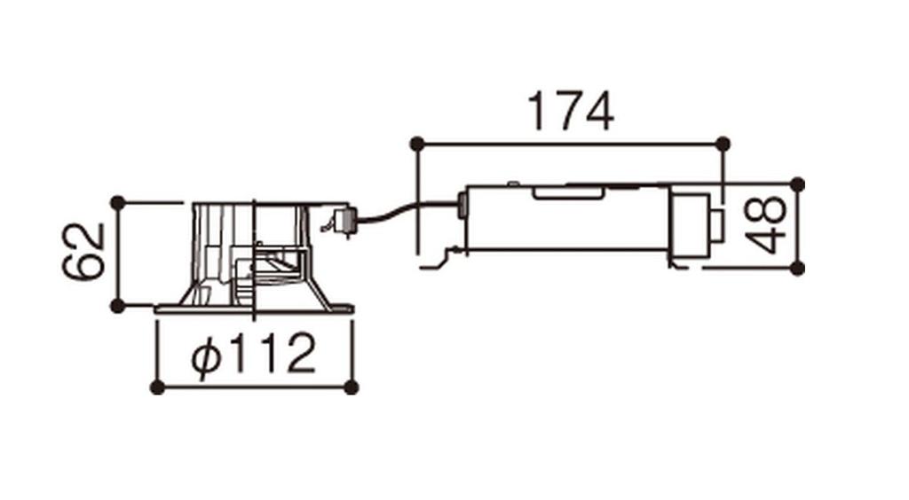 Panasonic LED Downlight Ceiling Recessed Type 60 Diffusion Color Adjustment LSEB5210LU1