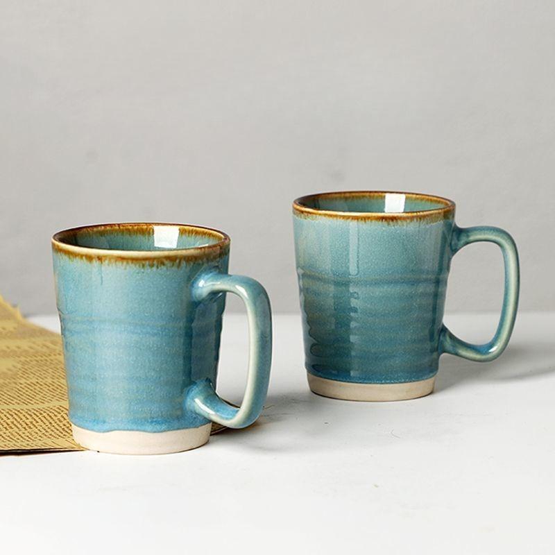 Mug kiln transformation coffee cup, home retro drinking ceramic cup, breakfast milk cup