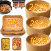 Forro de Papel Antiaderente para Air Fryer - para Assar no Micro-ondas-Acessórios para Air Fryer Papel Manteiga para Aerogrill para Ferramentas de Assar Domésticas e de Cozinha