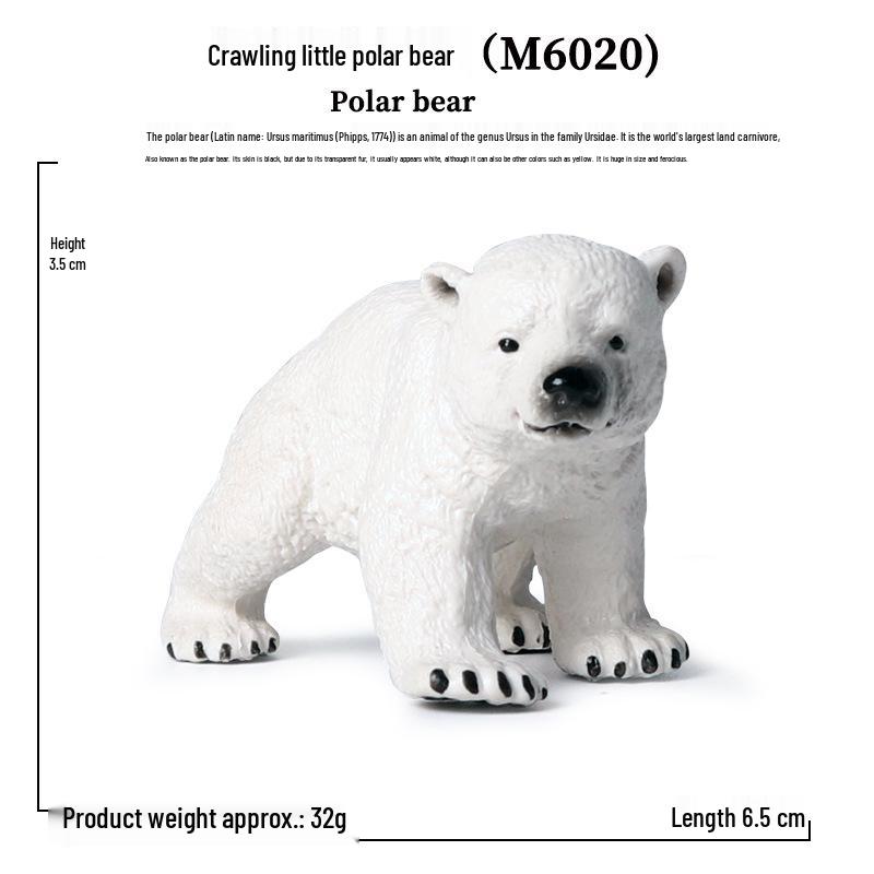 Children's Arctic Animal Model Set - Polar Bear, Fox, Wolf Simulation Toys