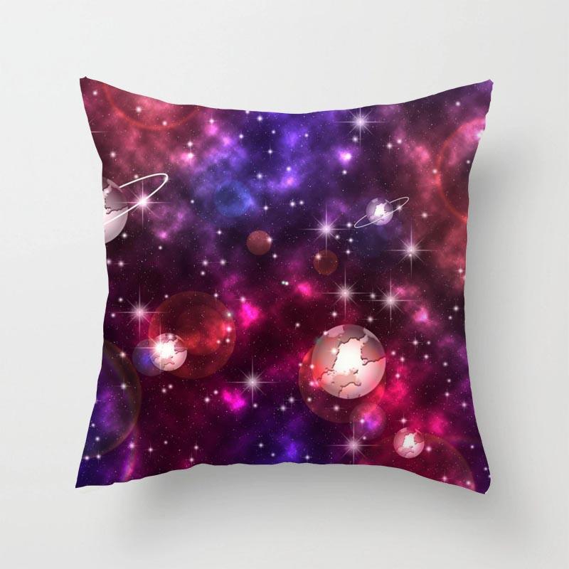 Fronha para quarto e sala de estar, capa para sofá, quadrado, galáxia, colorido, geométrico, almofada