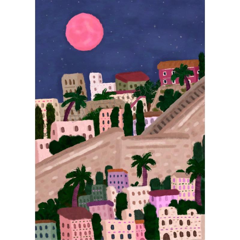 Abstract World City Travel Santorini San Francisco Tokyo Landscape Poster Canvas Painting Wall Pictures Home Interior Decor Gift