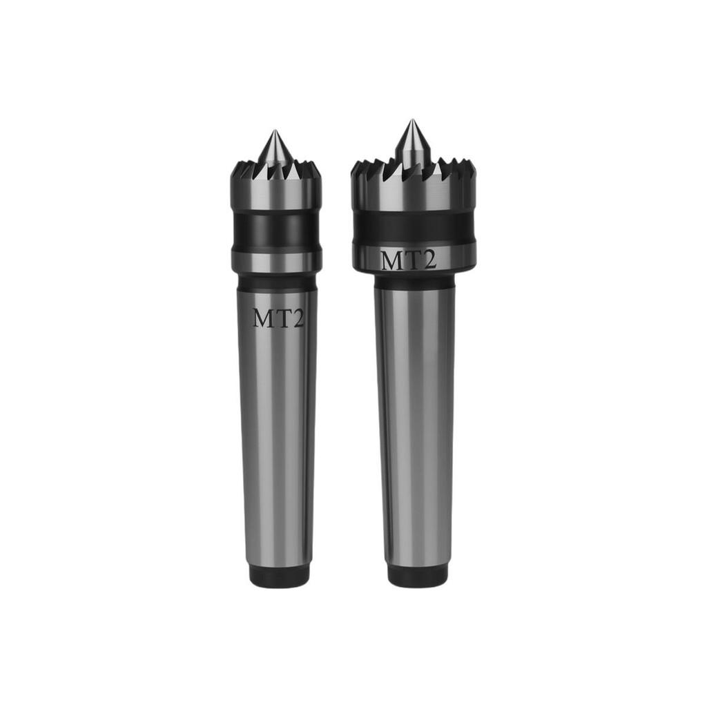 MT2 Woodworking Live Center with Teeth, Retractable Drive, Quenched & Hardened, 1-Inch, 5/8-Inch