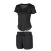Women's Quick-Dry Yoga Set: Hollow Out Top with Short Sleeves and Tight Pants - 3-Piece Summer Fitness Outfit