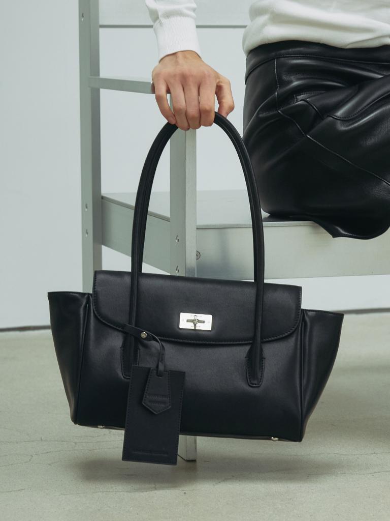 Komorebi Museum Signature Frame Tote & Shoulder Bag_Leather & Suede Brown L B18-3