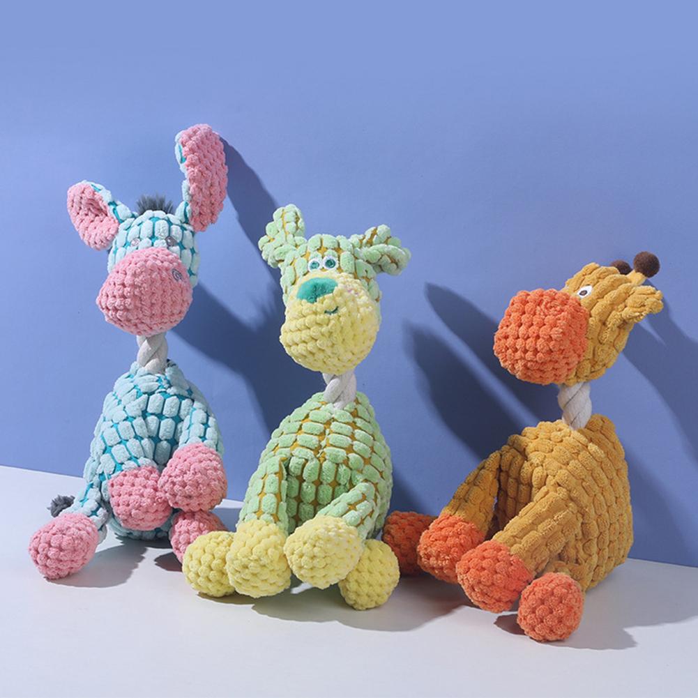 Animal Shaped Pet Toy Pet Squeak Interactive Toy Companion Bite-resistant Indoor Dog Boredom Toy Dog Grinding Tooth Health Pet Sleeping Toys