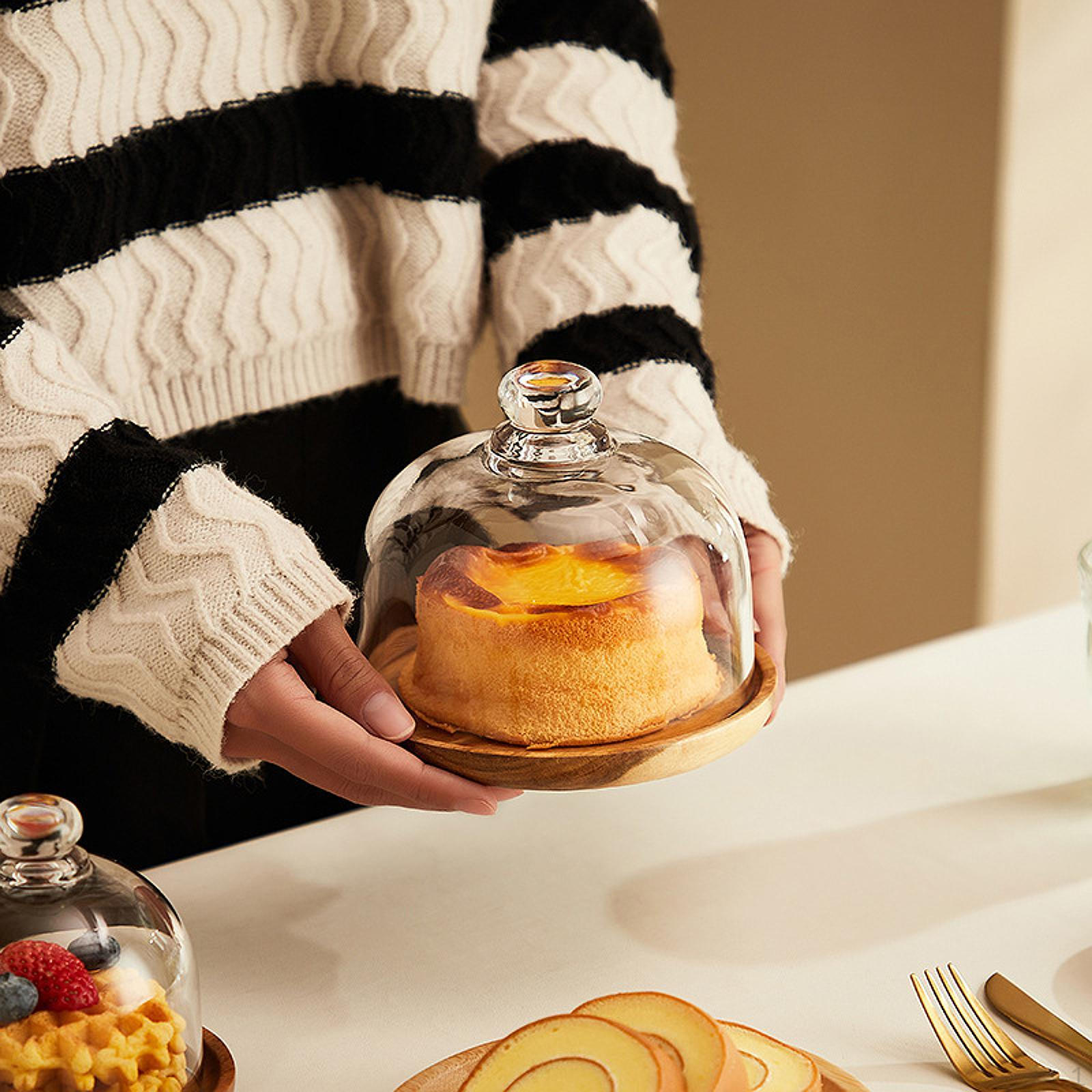 

Подставка для торта с купольной тарелкой для сервировки десерта, демонстрационная тарелка на день рождения 10.4cmx9cm