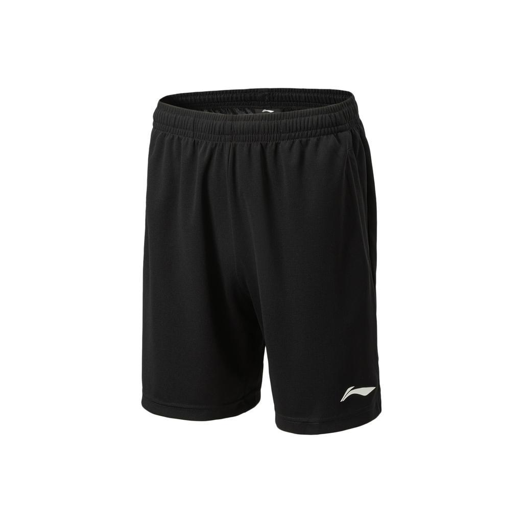 Li Ning Badminton Series Color Block V-Neck Comfortable Breathable Versatile Short Sleeve T-Shirt Mid Waist Shorts Casual Sports Set AATV013-5