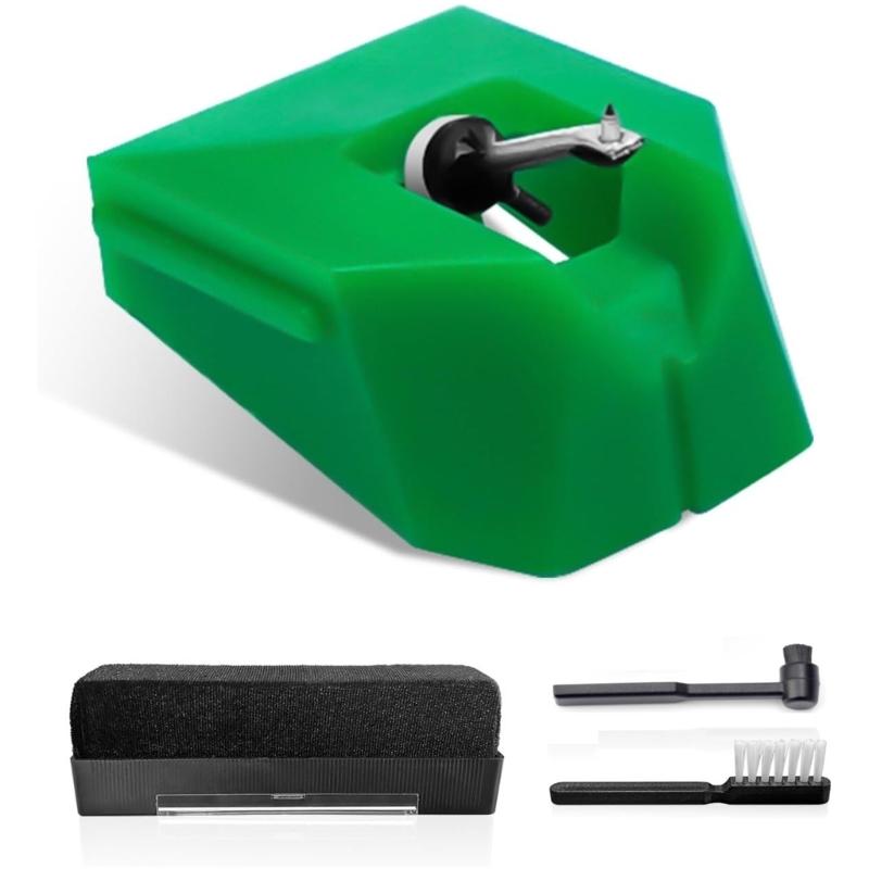 

Turntable Needle Diamond Styluses with Cleaner Phonograph Maintenance Part Plastic Record Player Needle for VMN95ML 1