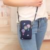 Mädchen Frauen Geldbörse Schulter Mini Canvas Taschen Träger Handy Große Kartenfächer Geldbörse Handtasche Geldfächer Schlüssel Münzbörse