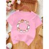 European sizes Multi-Hamster Wreath Girl Summer Short Sleeve T-Shirt, Breathable Comfortable Fashion Print Top