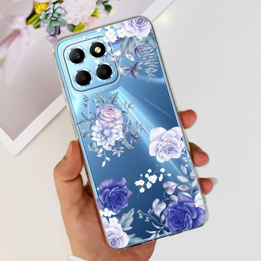 For Honor X6 5G Case VNE-LX1 VNE-LX2 VNE-LX3 Phone Cover Popular Flower Astronaut Soft Funda For Honor X8 TFY-LX1 HonorX8 Bumper
