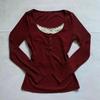 Y2K Vintage Damen Junges Mädchen Harajuku Kleidung Lässig Trend Mode Mädchen Langarm Schleife Schlank Schick Schlanke Kleidung
