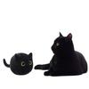 15cm/25cmFluffy Black Cat Plush Toys Stuffed Animal Cats Soft Pillow Nap Cushion Home Decoration Creative Birthday Gift for Kids