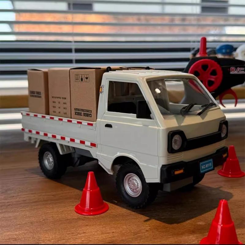 1Set Christmas Surprise Gifts 1:16 Wpl D12 Rc Car Simulation Drift Climbing Truck Led Light Cargo Rc Electric Toy Model For Boys