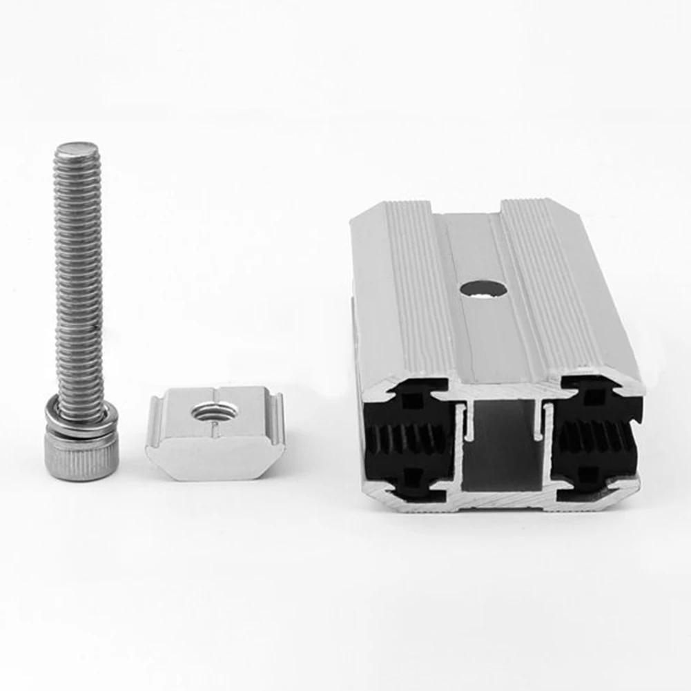 Garden Home Film Middle Clamp Solar Panel Light Weight Sliver 80*46*28.6mm Aluminum Alloy High Quality Material
