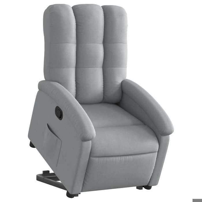 Lift Chair - Maison Exclusive - Electric Lift - Manual Recline 135° - Light Grey Fabric