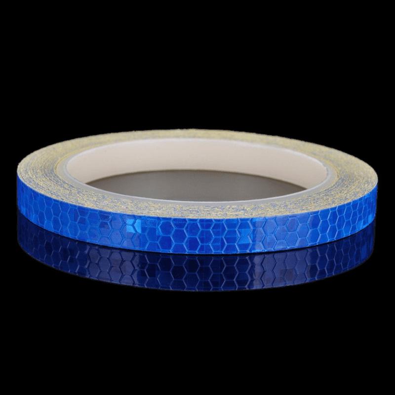 

8M/Roll Reflective Glow Stickers Safety Reflector Tape Scooter Accessory Bike DIY Motorcycle Helmet PVC Car синий