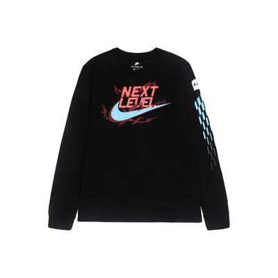 LPL Kollaborations-Print Langarm-T-Shirt Herren Tops Schwarz DA5004-010
