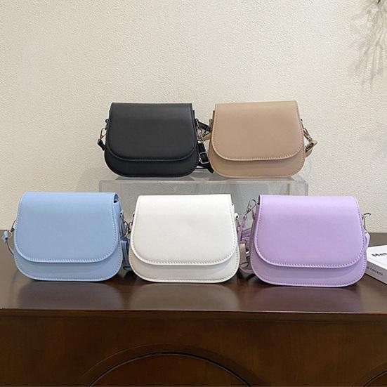 Women PU Leather Shoulder Bag Stylish Satchel Bag with Detachable & Adjustable Shoulder Strap Stylish Crossbody Saddle Bag for Commuting Dating Party