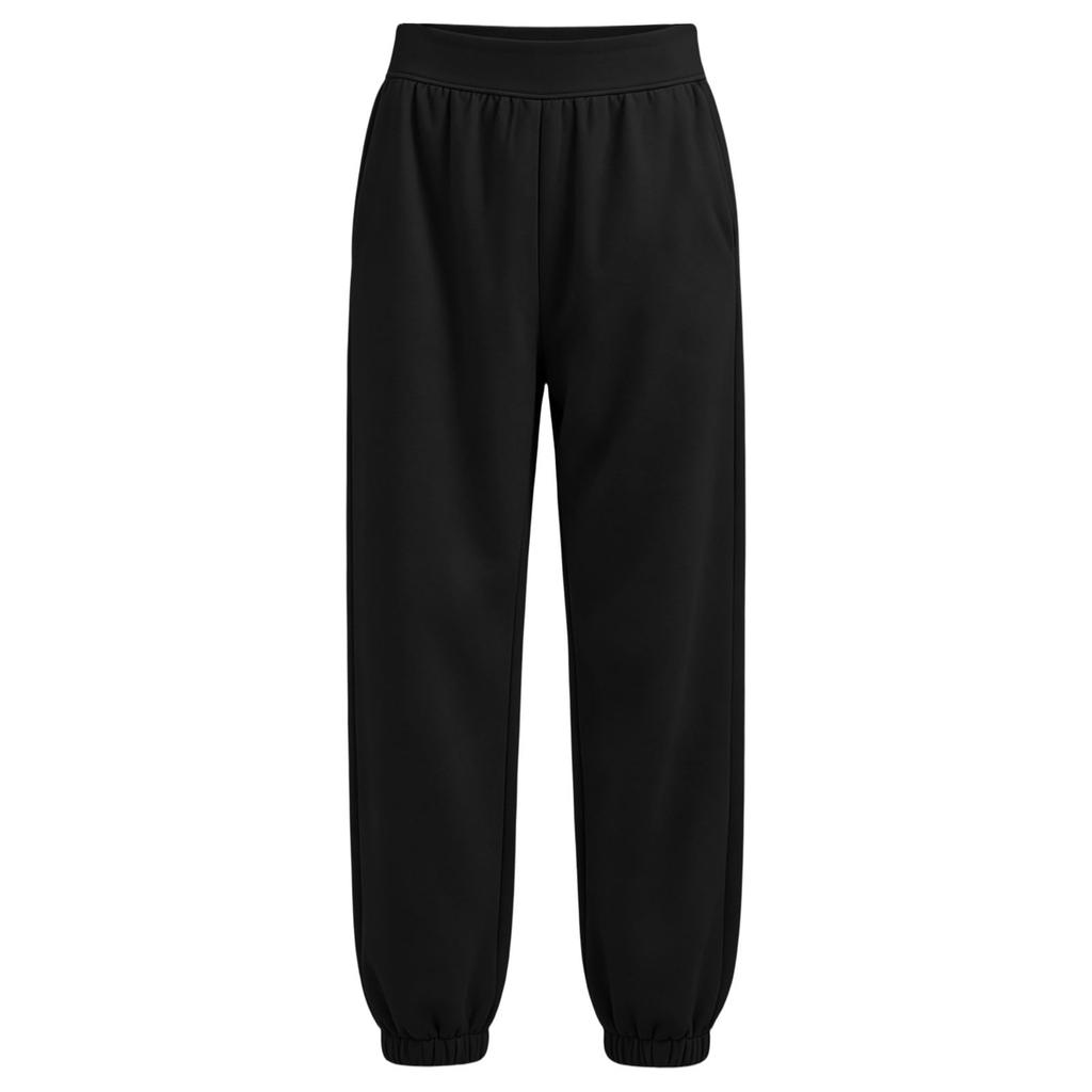 Women's Casual Color High Waist Drawstring Elastic Pants for and Activewear
