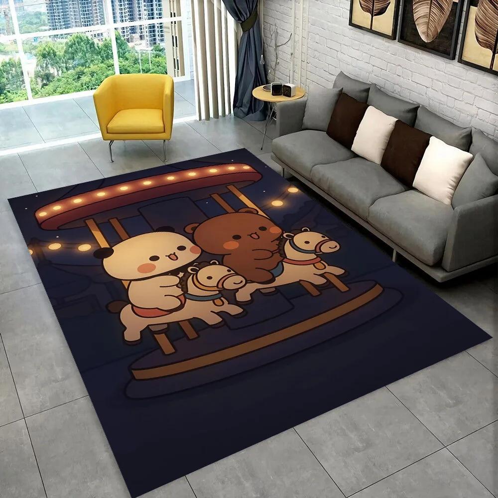 27 Style New Bubu Dudu Love Cartoon Bear Carpet Rug for Living Room Bedroom Home Sofa Decoration,kids Play Non-slip Floor Mat