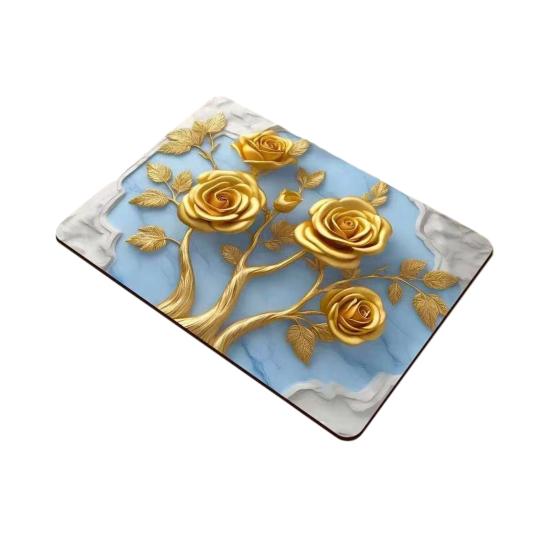 Floral Dish Drying Mat Absorbent Kitchen Drying Mat Reusable Washable Dish Drying Pad Non-slip