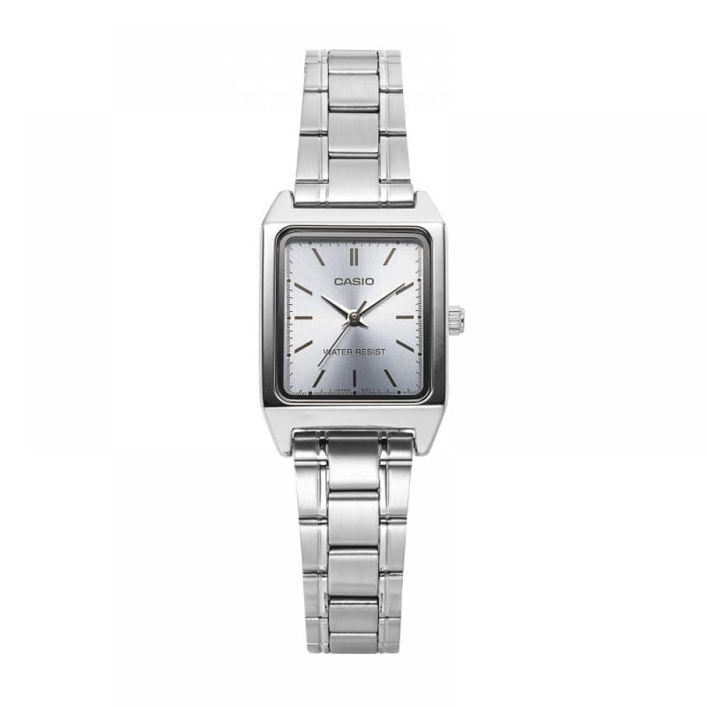 Casio Ltp V007d 2eudf  Ltp V007d 2e  Analog Square Sat Student Women S Metal Watch