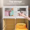 Large Cat Cage with Litter Box, 4-Tier DIY Enclosures Detachable Metal Wire Kennel Household Indoor Crate Large Exercise Place