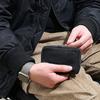 Portable Short Men's Nylon Wallet Waterproof Card Organizer Mini Storage Bag Zipper Closure Earbuds Storage Bag Unisex