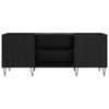 Vinyl Record Cabinet Black Oak Effect 121 x 38 x 48 cm