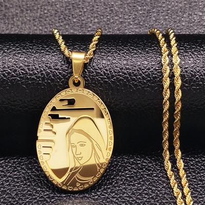 The Virgin Mary Pendant Necklace Our Lady of Guadalupe Icon Medal  Women/Men Jewelry
