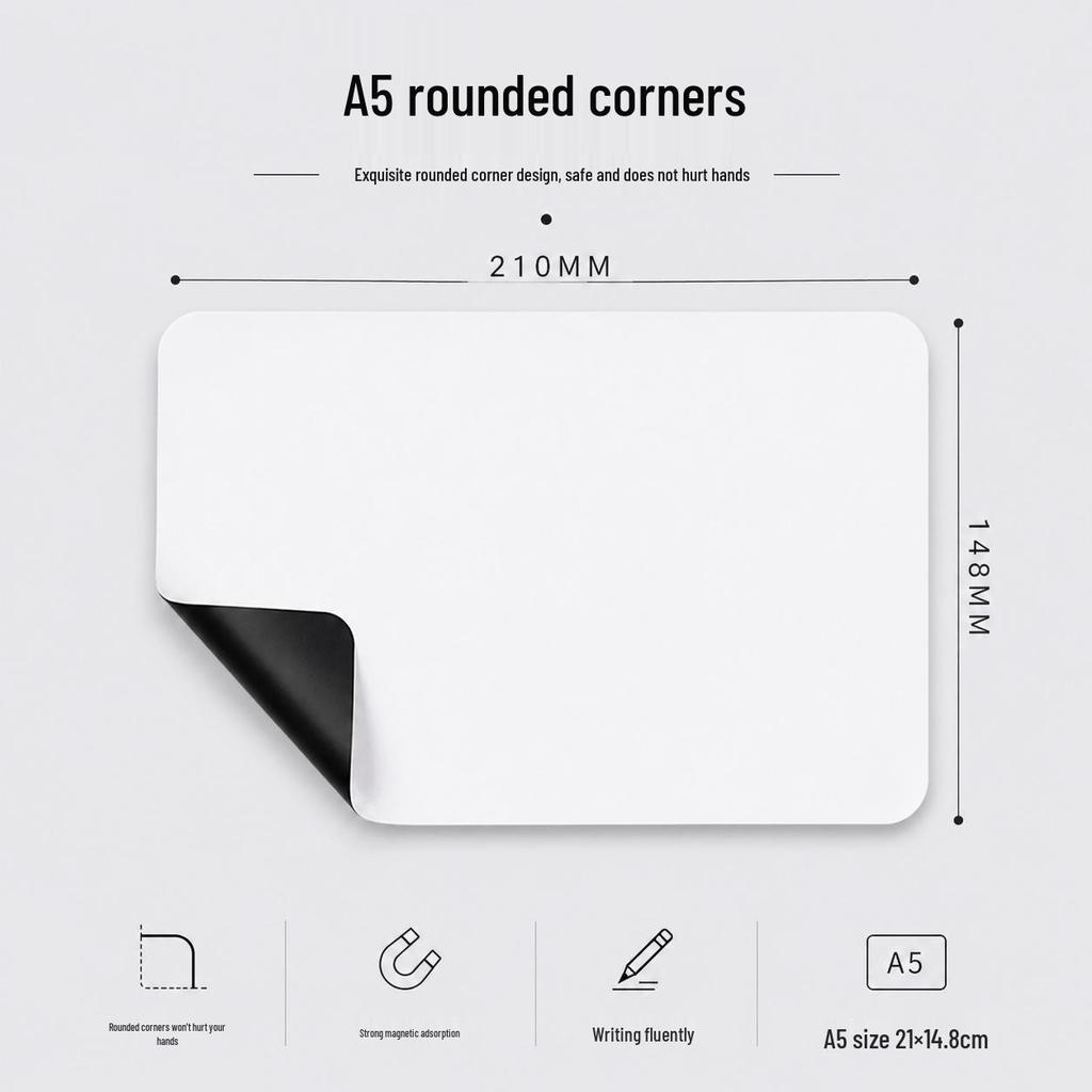 Autocollant Tableau Blanc Magnétique Multi-tailles pour Réfrigérateur - Tableau de Notes Effaçable & Tableau de Dessin pour Enfants (A2/A3/A4)