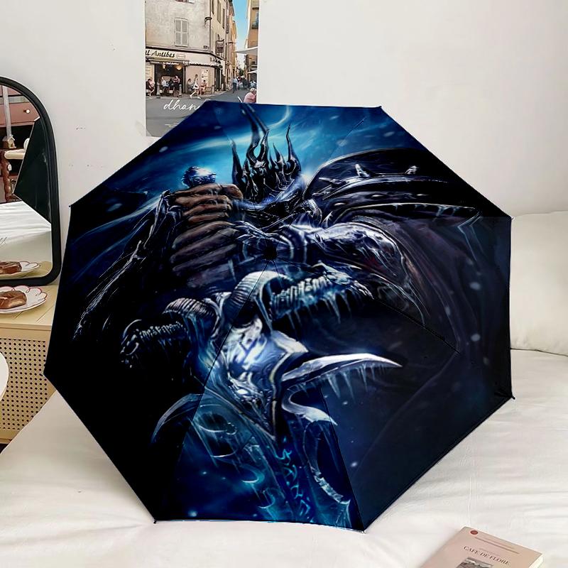 Game Warcraft Darkness Warrior Umbrella 8-Frame for Travel, camping, Casual Lightweight Portable Umbrella, Essential for every family Holidays Gift