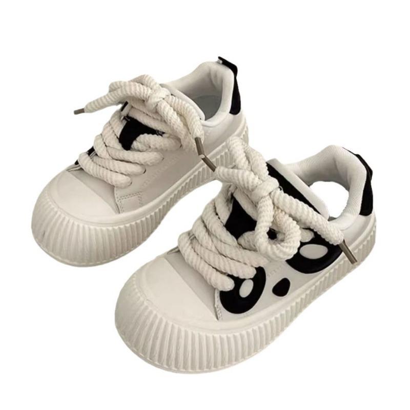 Explosive change super cute panda biscuit shoes little white shoes children's autumn niche original casual women's shoes versatile student board shoes