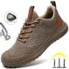 Lightweight Work Shoes Men Anti-Smash Breathable Work Sneakers Men Sport Safety Shoes With Steel Toe Safety Boots Footwear Male