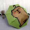 1pc Cute Capybara Automatic Folding Umbrella, Portable Collapsible Design, 8-Rib Iron Frame, Outdoor Accessory yy250905121