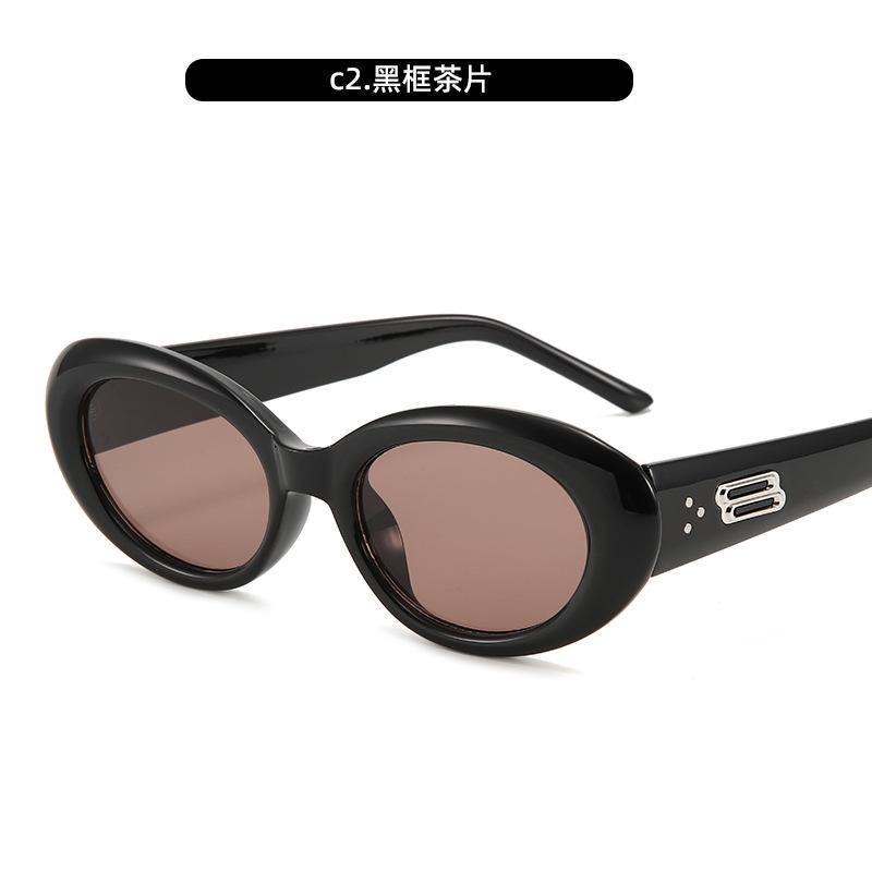 Simple Matching Street Photography Trend Cold Wind Women'S Uv Protection Sunglasses Men'S Gm Cat Eye Sunglasses