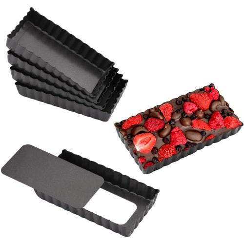 

Cyimi Mini Tart Pans, Set of 6, Nonstick 4-inch Quiche Pans with Removable Bottoms, Tart Pans for Pies, Quiches, Cheesecakes, Desserts, and More (4-in