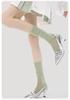 Renaissance Pearl Mid-Calf Women's Socks: Original Thin, Solid Color, Puffy Ins Style.