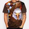 American Eagle Graphics T-Shirt for Men 3D Print Tees Animal Pattern Short Sleeve Tops Summer Casual Oversized Men's Clothing