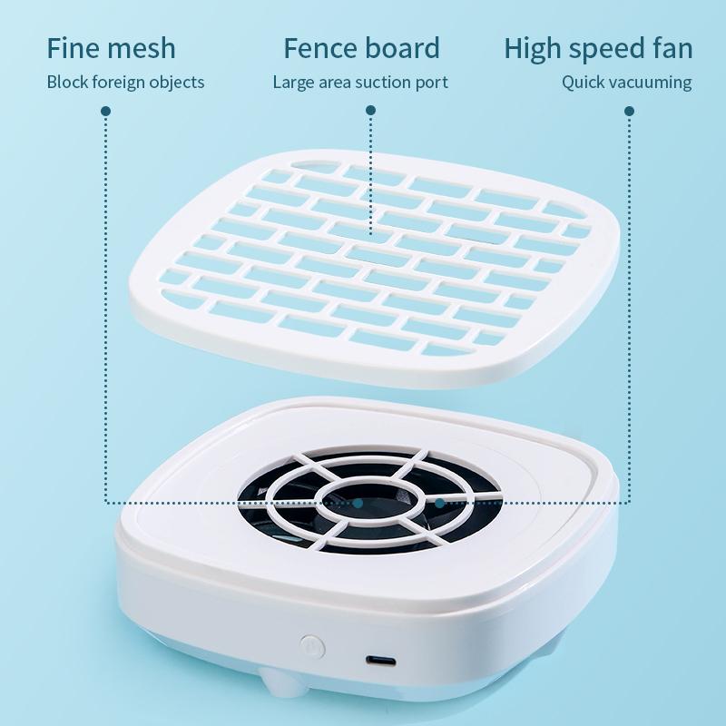 Mini Nail Collector Professional Nail Dust Extractor USB Dust Suction Collector Gel Nail Duster for Nail Art Salon Equipment