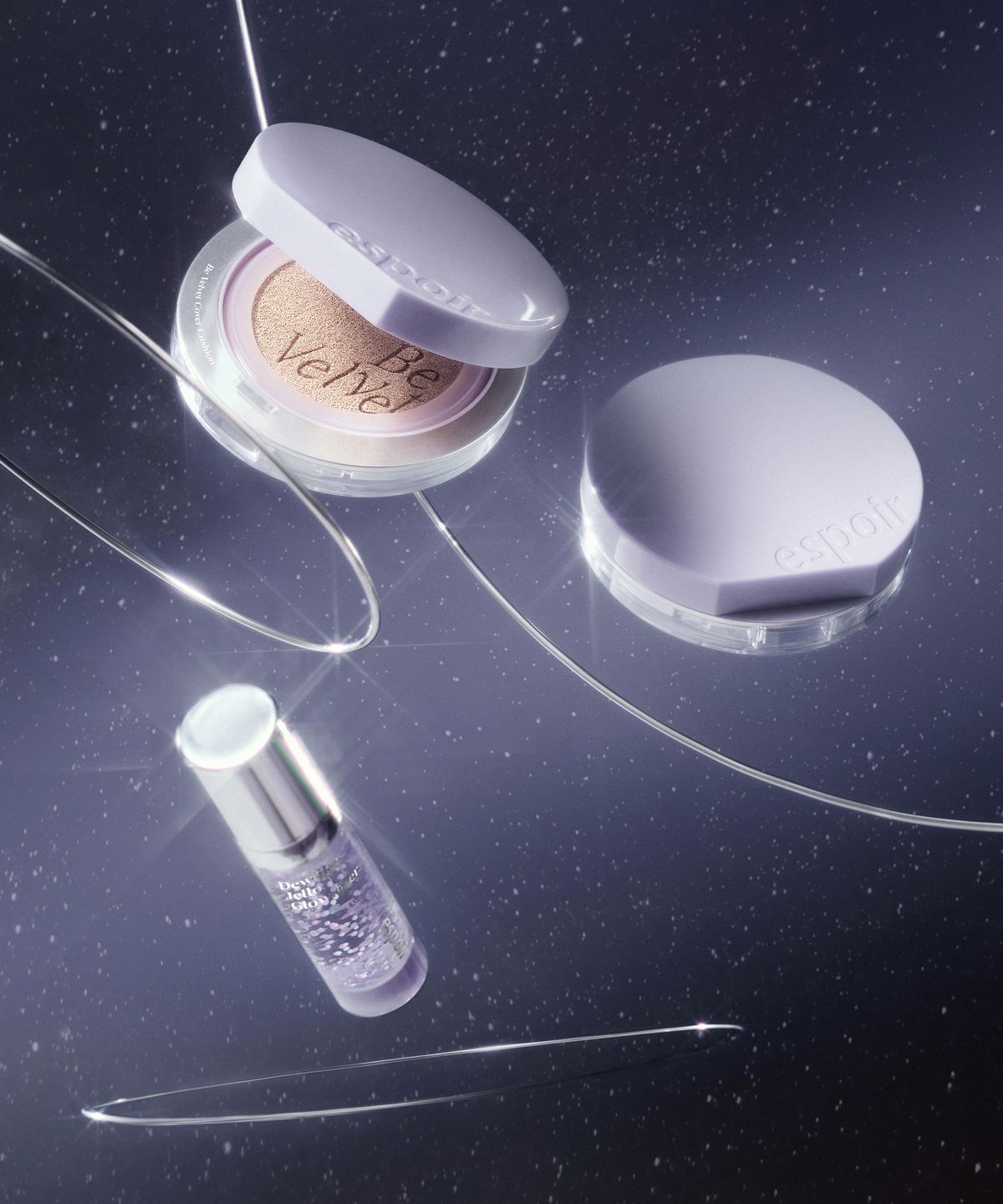 [Galaxy Edition] Be Velvet Cover Cushion 3-Piece Special Set (Main Product + Refill) porcelain