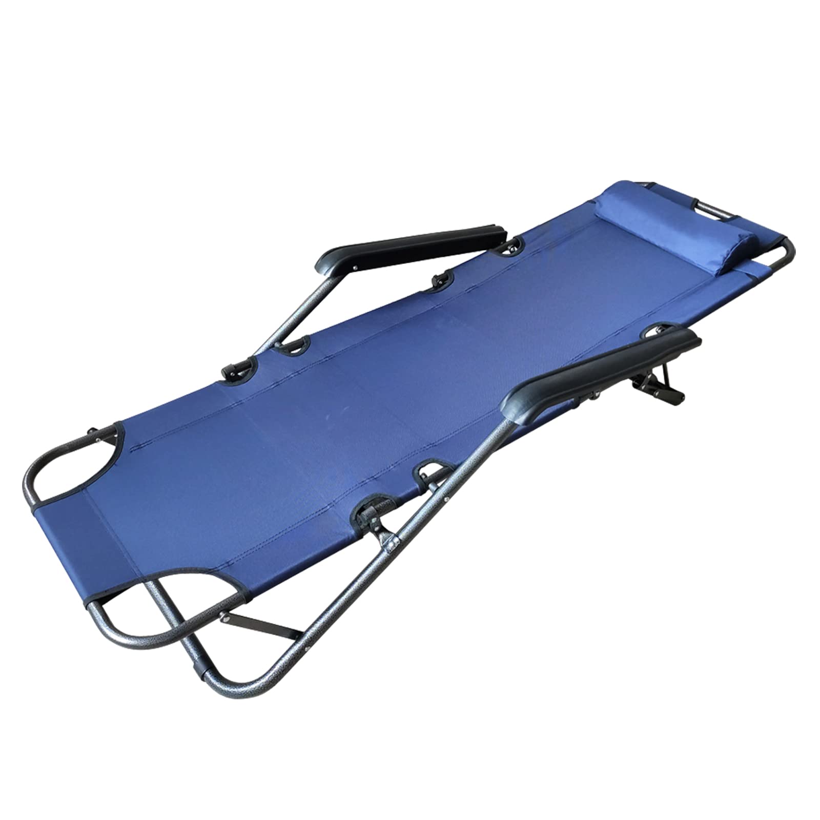 

Fkstyle Outdoor Chair Recliner High Chair Leisure Chair Folding Chair Lightweight Camping BBQ [Item] тёмно-синий