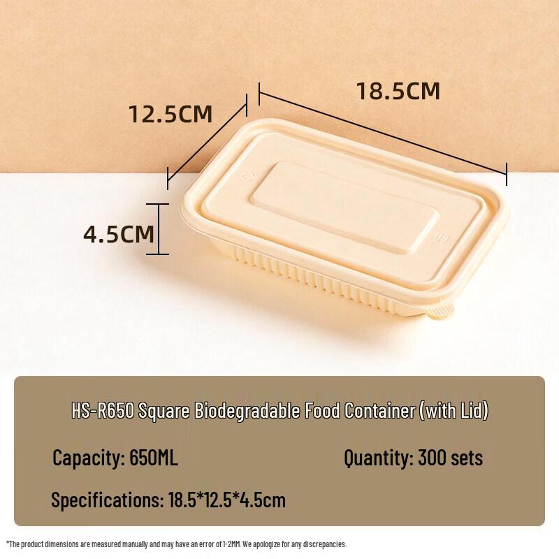 

Eco-Friendly Rectangular Corn Starch Lunch Box