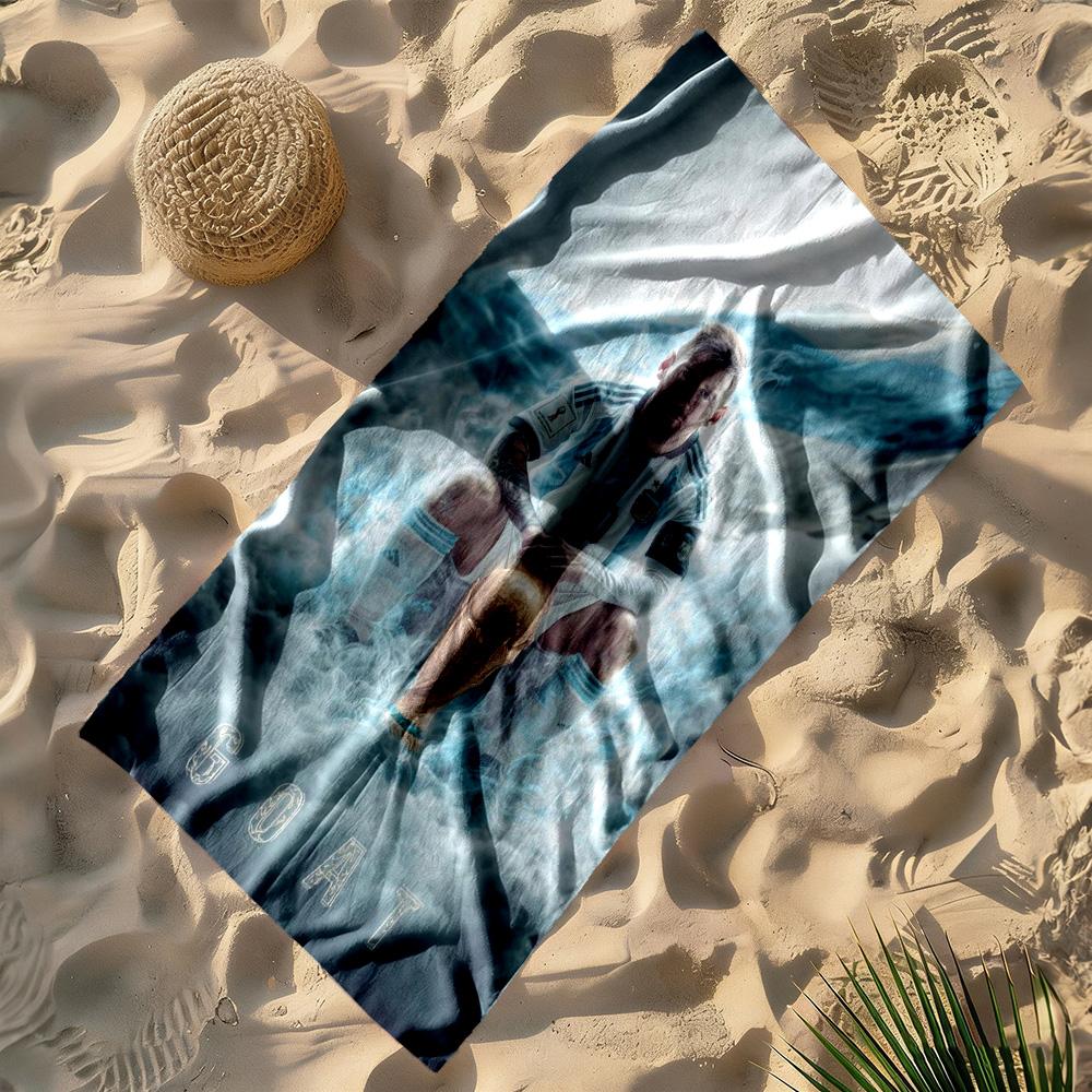 Football Messi Beach Towel Quick-Dry Soft Microfiber Comfortable Lightweight Portable for Swimming,Beach,Camping, Travel, Beach Accessories,Gym
